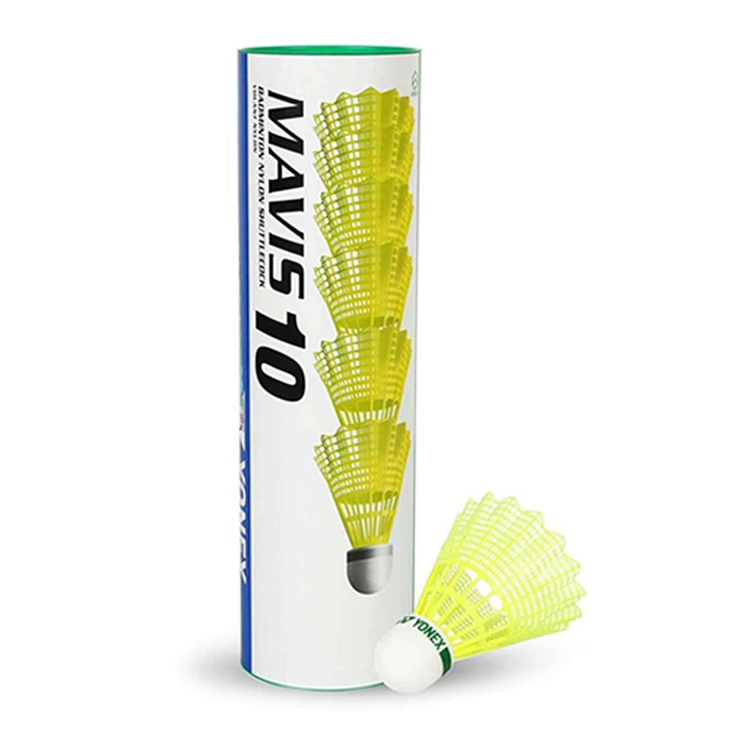 Yonex Best Beginner's Badminton Combo (lekka rakieta z mieszanki aluminium ZR 100 z pełną pokrywą, zestaw 2 szt. + Mavis 10 lotka, 6 sztuk)