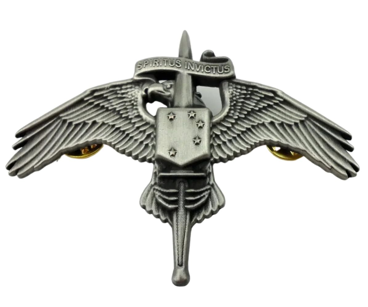 Reproduction MARSOC WINGS BADGE PIN US MARINE RAIDER INSIGNIA SILVER