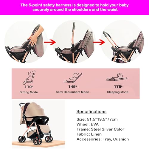 Image of SAFE-O-KID BABY FULL CANOPY STROLLER
