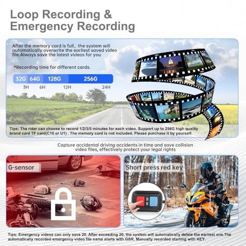 VSYSTO S6PL Motorcycle Dash Cam