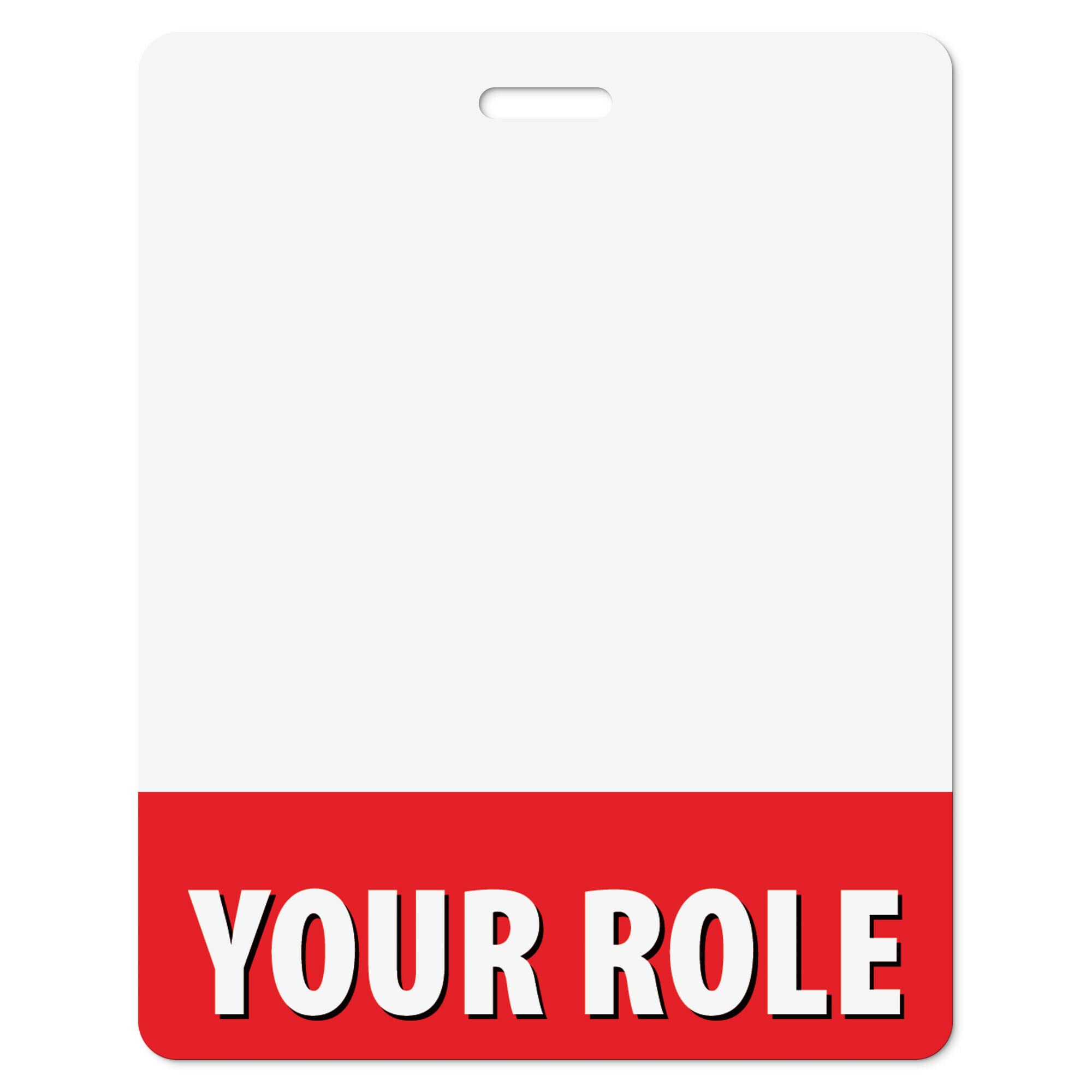 Customizable Red Horizontal Oversized Badge Buddy ID Backer Card - Double Sided Print - Durable and Water Resistant Ideal for Nurses, Doctors, and
