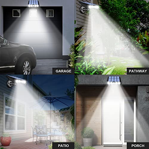 Luces de inundación solares impermeables con 3 modos inteligentes de iluminación jardín 5