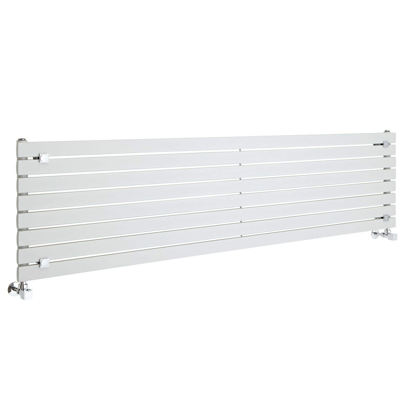 Milano White Capri Horizontal Single Flat Panel Radiator - 472Mm X 1780Mm