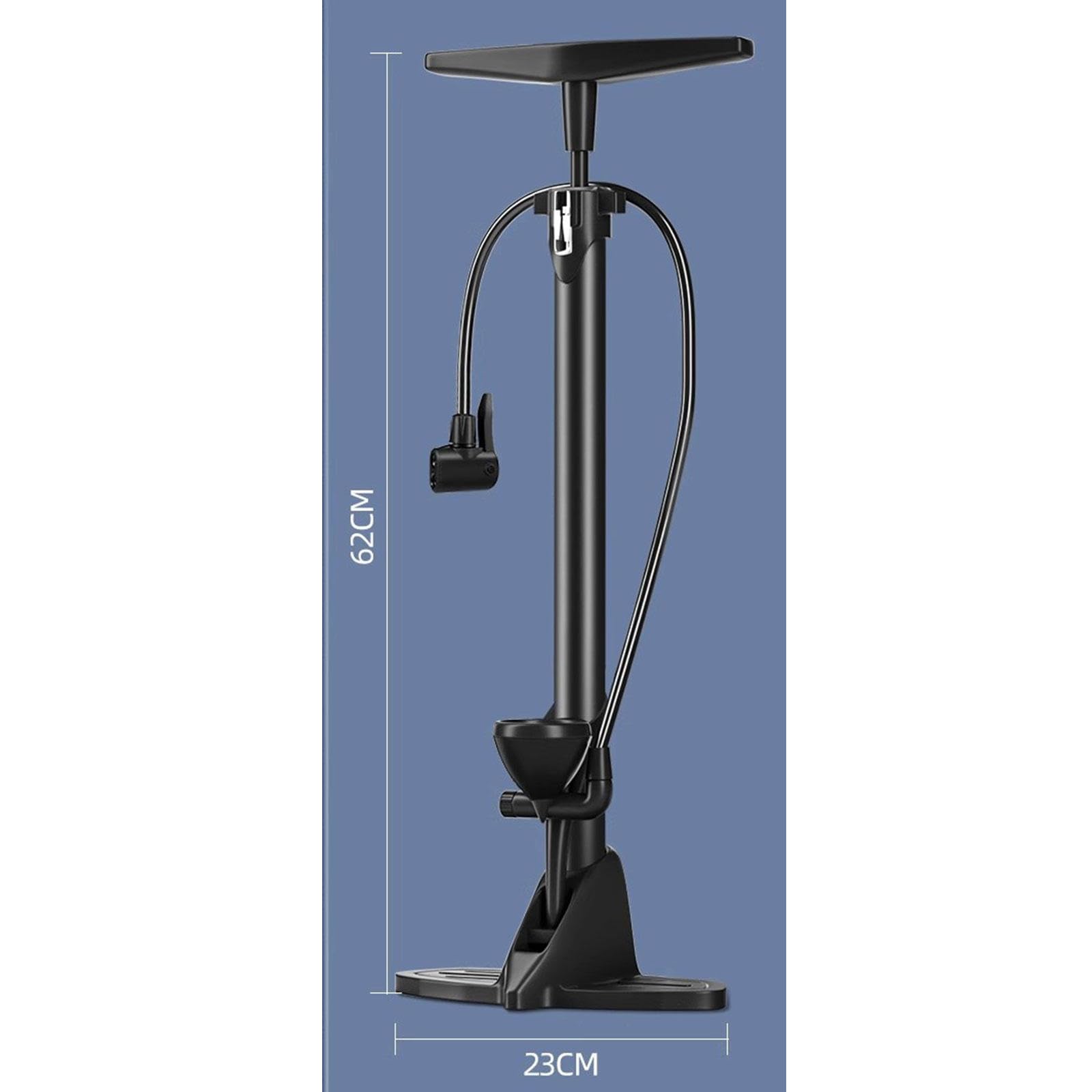 Fahrrad-Standpumpe mit Manometer - Fahrradreifenpumpe Kompatibel mit Presta- und Schrader-Ventil – Tragbare Luftpumpen für Rennrad-Mountainbike-Reifen, Bälle, Luftballons