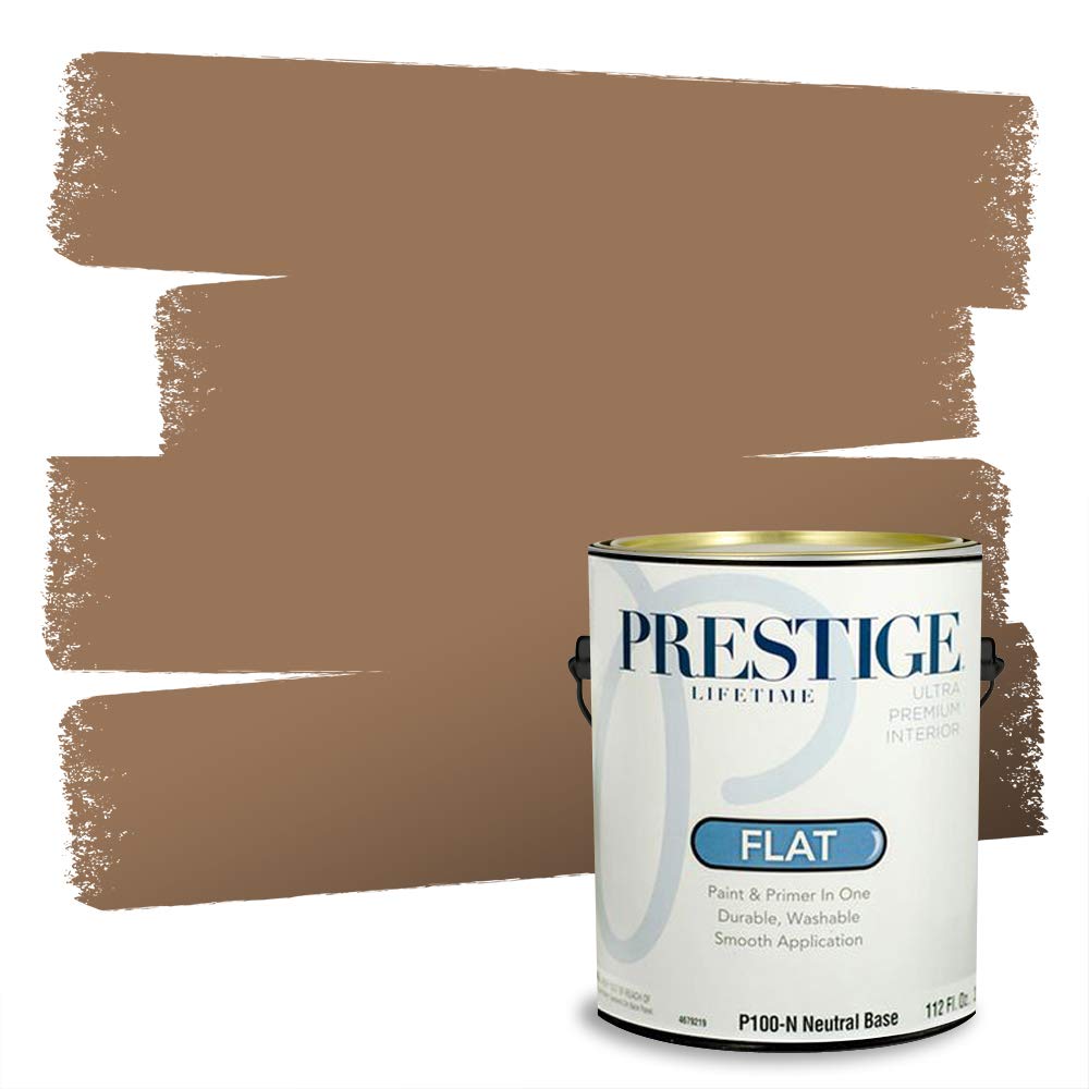 Prestige Interior Paint And Primer In One Spanish Chestnut Flat 1 Gallon Amazon Com