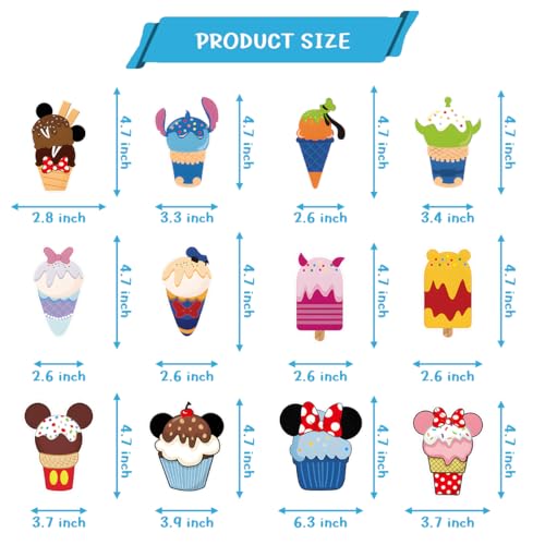 12 piezas iman decorativo estilo helado para puerta miniatura 2