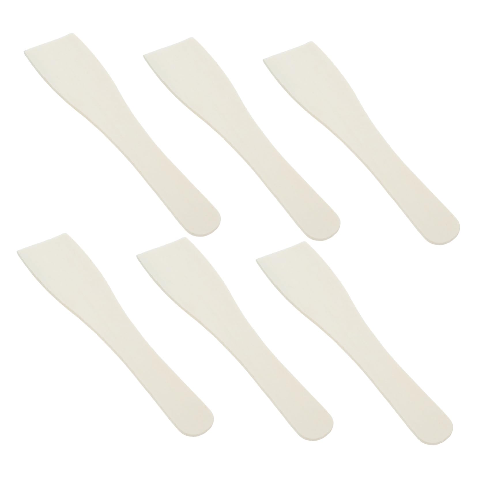 Mobestech Versatile Outdoor Cooking Tools 6pcs Wooden Spatula Flat Turner and Egg Spoon for Camping Bbq and Kitchen Use