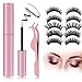 Produktbild ROOGELD Magnetisches Wimpern- und Eyeliner-Set, 5 Paar Natürlich Wasserdicht Falsche Magnetische Wimpern, 3D Wiederverwendbares ohne Kleber Magnetische Wimpern & 10Ml Magnetischer Eyeliner Roségold