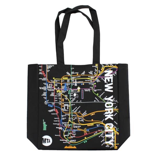 Bolso tote de poliéster con mapa oficial autorizado del metro de Nueva York MTA miniatura 1
