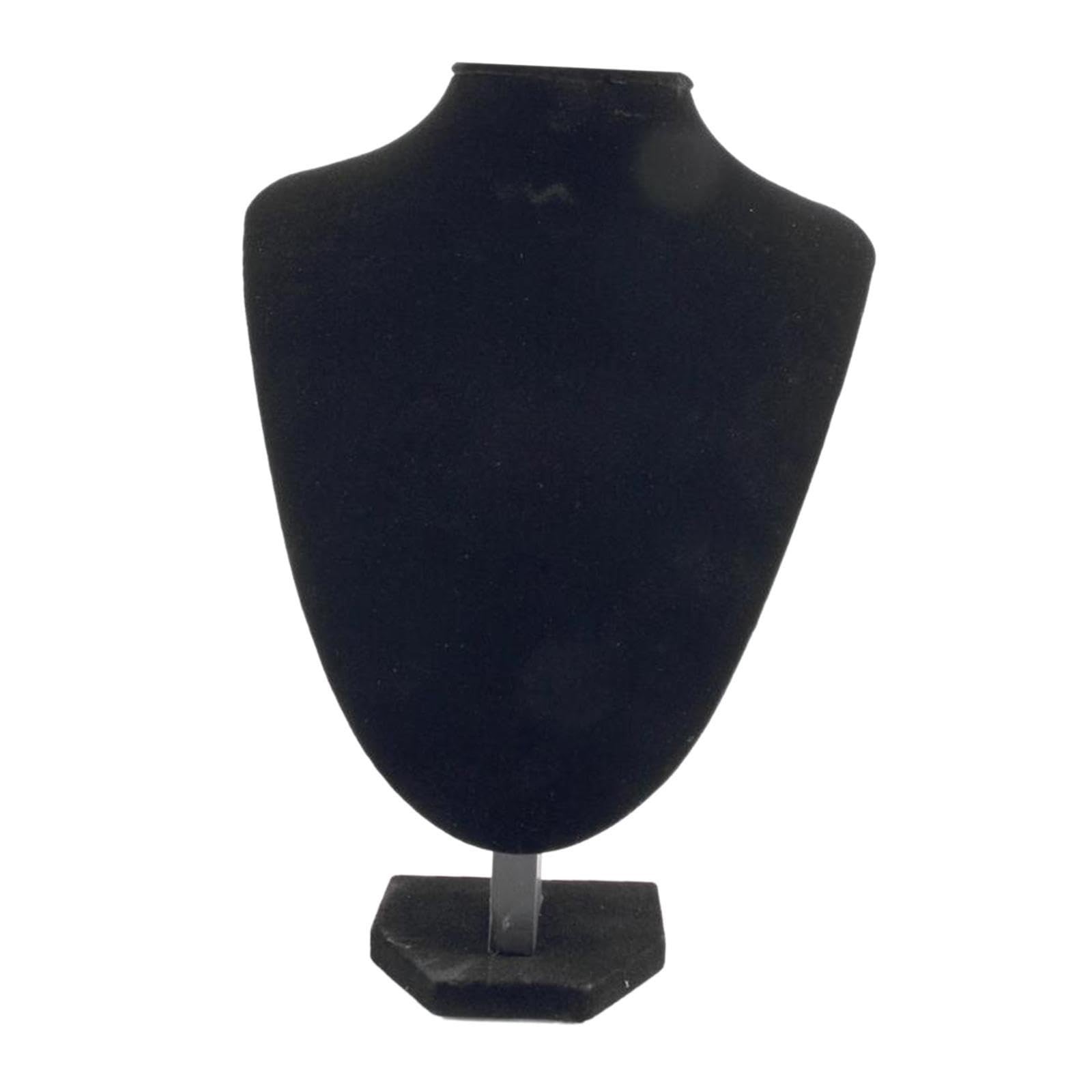 Twisaxc Black For Creative Pendant Chain Jewelry Bust Display Holder Wooden Elegant Display Mannequin Any Jewelry Collection Model Bust Stand Home Business, 24X18cm