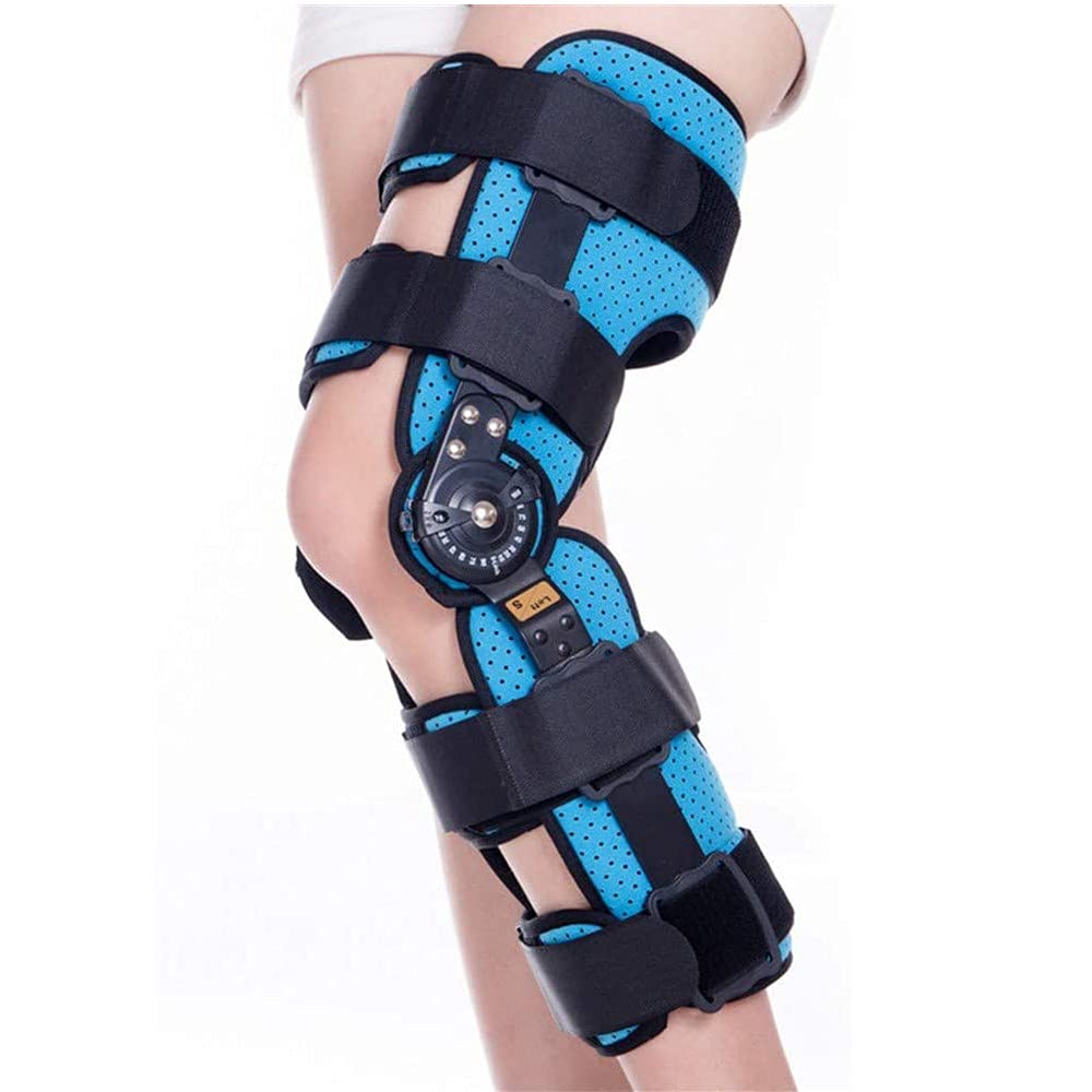Rodilleras Ortopedicas, Soporte de Articulación de Rodilla Ortesis de Rodilla Regulable con Bisagras para ACL/PCL/Menisco/Ligamento/Lesiones Deportivas, Large