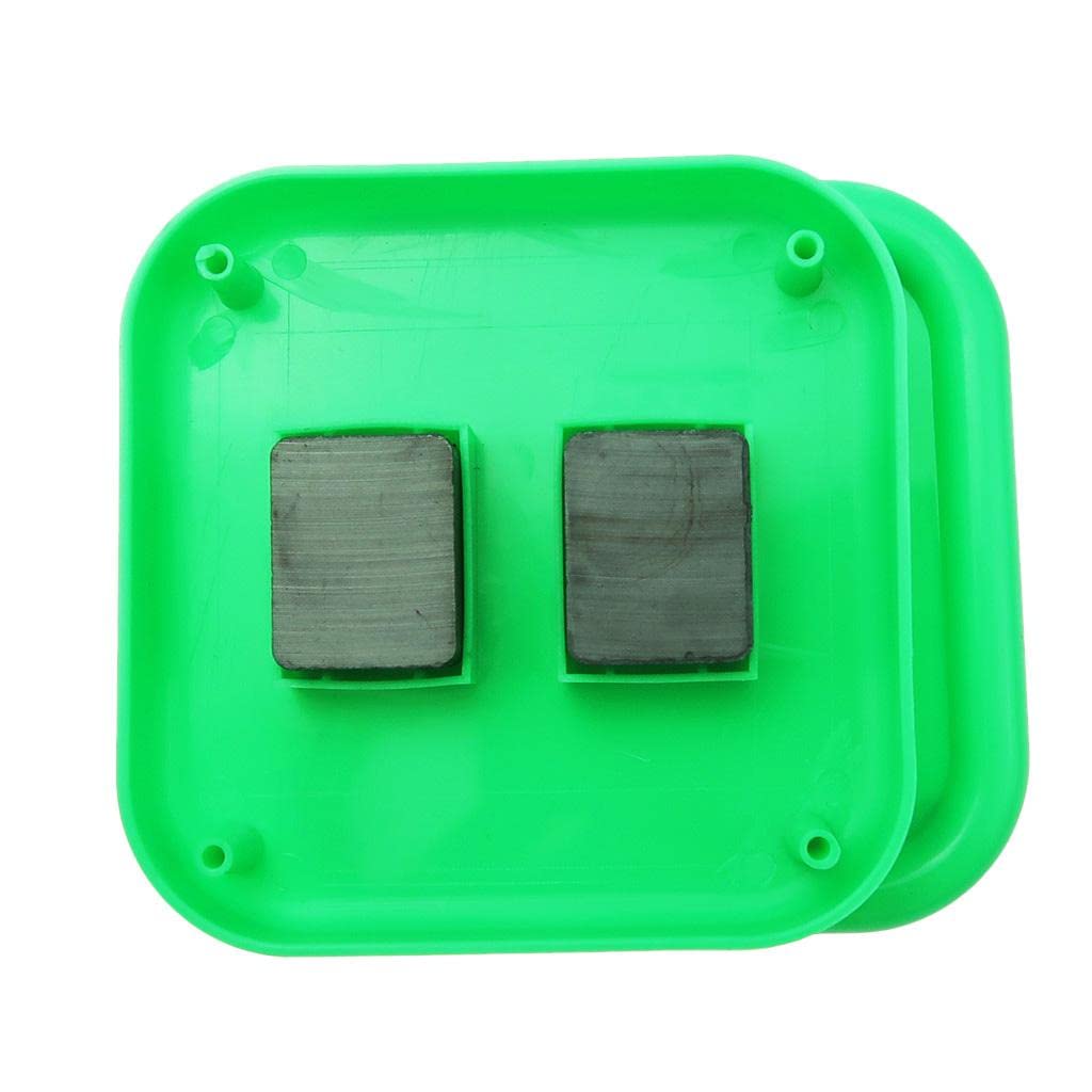 Zestaw 10 kwadratowych magnetycznych poduszek na szpilki, poduszka do szycia, organizer na igły, zielony, 8,5 x 8,5 cm