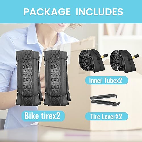 Hycline 2-Pack Cruiser Bike Tires Set: 24/26×2.125 inch
