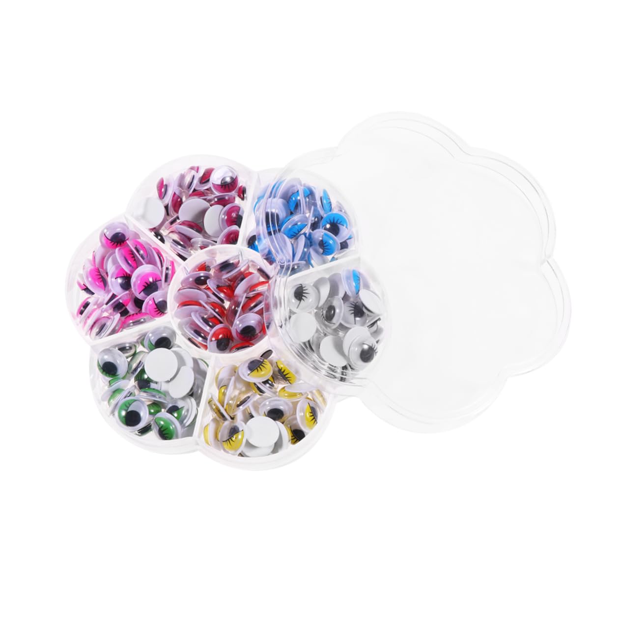 VILLCASE Eyes Self Adhesive for DIY Crafts 210pcs Round Eye Stickers with Eyebrows