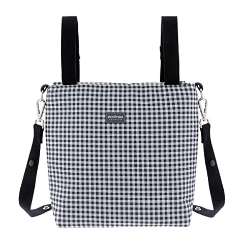 Cambrass - Bolso maternal para carrito de bebe Vichy Negro Cover