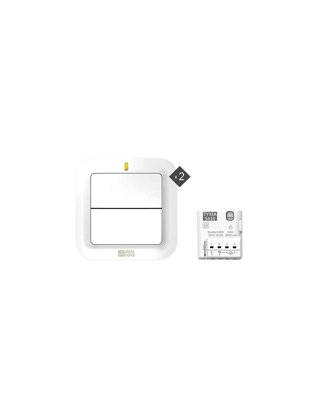 Delta Dore Pack Tyxa 611 pour installation d'un va-​et-​vient sans travaux Tyxia 2310 + Tyxia 5610 - Eclairage connecté - 6351410