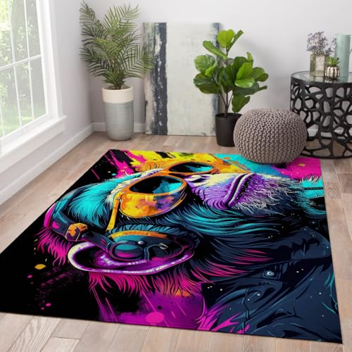 Tapis pour chambre à coucher moderne 120x150cm à impression d'art - 4
