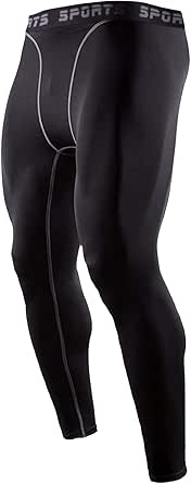 sillictor スポーツタイツ メンズ パワーストレッチ ロング アンダーウェア コンプレッション タイツ UVカット + 吸汗速乾