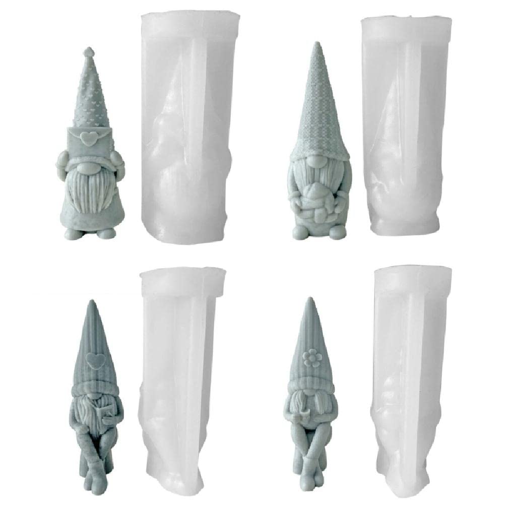 Moule silicone bougie 3D démoulage facile figurine nain époxy