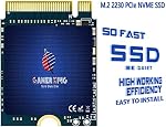 GAMERKING 256GB M.2 2230 SSD NVMe PCIe Gen 3.0X4 Interne Solid State Drive (Solid State Drive) Compatible avec Steam Deck/Microsoft Surface pro 8/pro 7+/pro X/laptop3/laptop4(M.2 2230 PCIe 256GB)