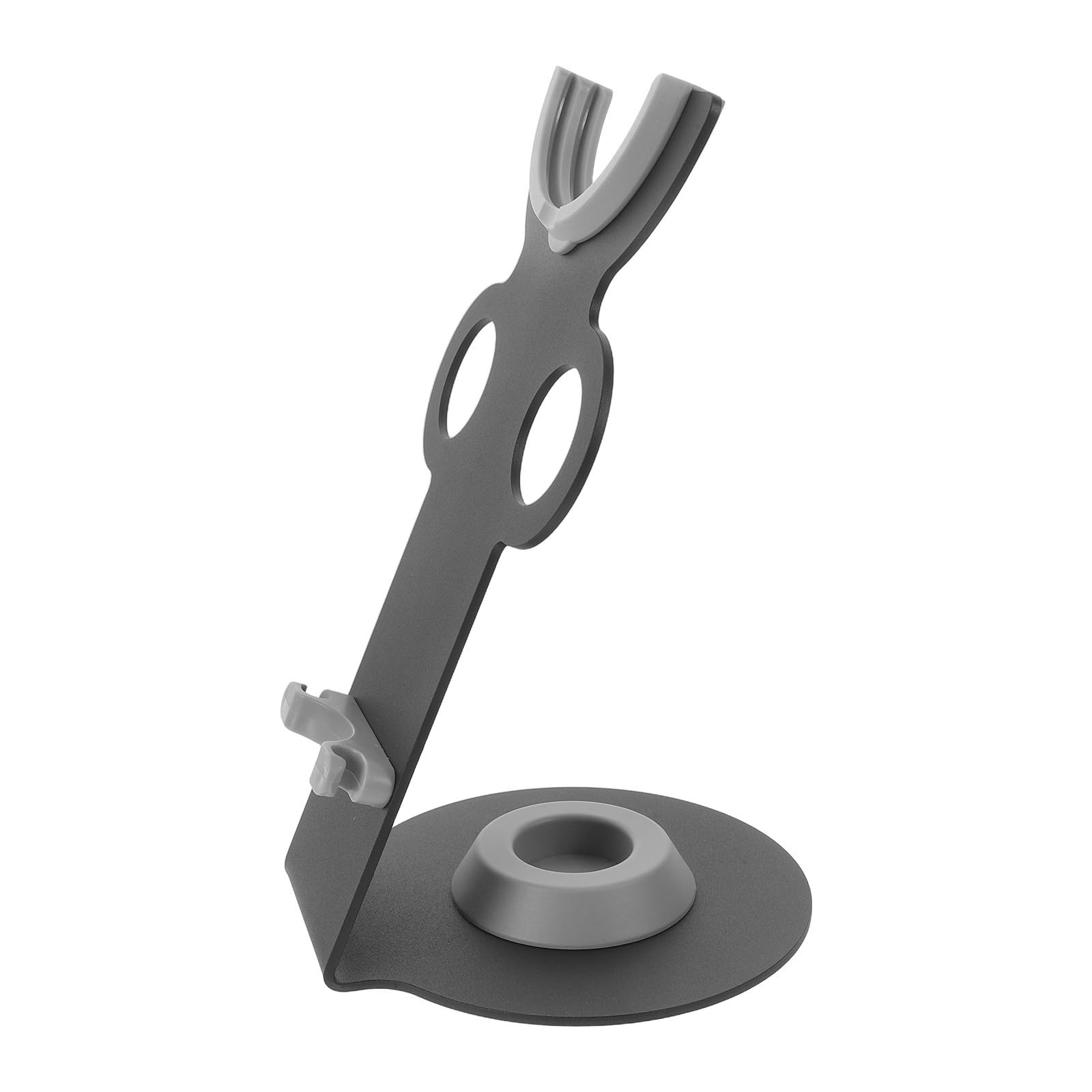 Soporte para Secador de Pelo, Soporte Perezoso para Secador de Pelo, Metal y Plástico, Negro, Estable, Ahorro de Espacio, Fácil Instalación, para Baño y Hogar