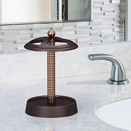 Nu Steel Nusteel Selma Decorative Steel, Electric Spin Toothbrush, Razors,Makeup Brushes Storage,Bath Collection,Bathroom Vanity Countertops-Copper & Oil Bronze, Small, Oil Rubbed Bronze & Copper #TOP2