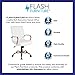 Flash Furniture Whitney Mid-Back Swivel LeatherSoft Desk Chair with Padded Seat and Armrests, Adjustable Height Padded LeatherSoft Office Chair, White/Rose Gold