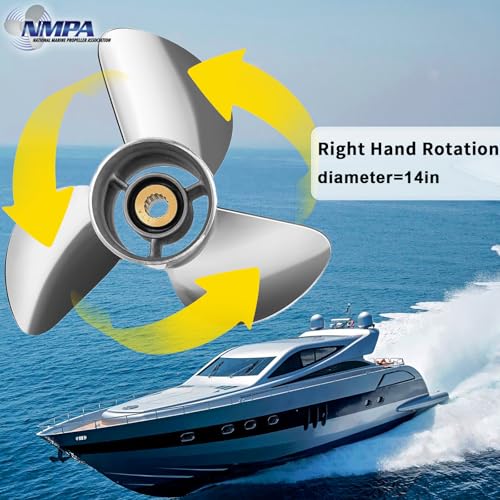 Image of VIF Jason Marine OEM Upgrade Stainless Steel Boat Propeller Compatible with Yamaha 150hp 175hp 200hp 220hp 225hp 250hp F150 F175 F200 F225 Outboard Engines,15 Spline Tooth