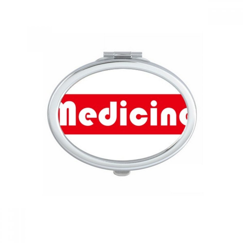 Miroir de poche rouge carré pour comptable et maquillage nomade
