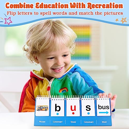 CVC Words Games First Grade Classroom Must Haves, Phonics Games for Kindergarten First 2nd Grade, Sight Words Flash Cards Spelling Reading Preschool Learning Games Spelling Educational Toy Gifts - Image 3