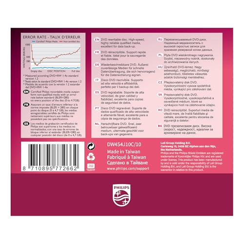 Philips 5 x DVD+RW 4.7 Go 4x boîtier CD - vue 4