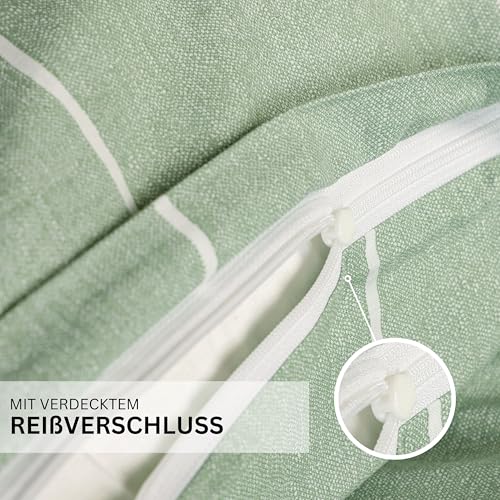 Esprit Bettwäsche 155x220 Baumwolle 100% Renforcé Grün Überlänge – Ansicht 4