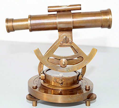 A S Handicrafts Antique Vintage Brass Theodolite Alidade Telescope Compass Instrument Gift Item - Thumbnail 4