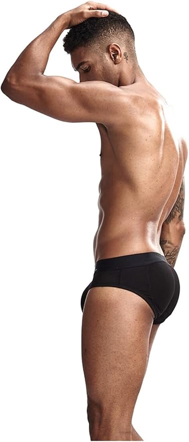 Generic Slip Boxer Da Uomo Con Controllo Della Pancia Mutandine A Compressione Della Pancia Che Sollevano Il Sedere Intimo Modellante Imbottito A Vita Alta (Color : Black, Size : S