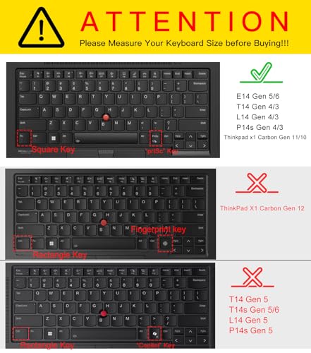 Protectores de teclado para Thinkpad x1 Carbon y E14 14" miniatura 2