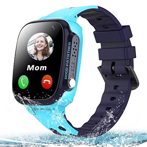Waterproof Kids Smart Watch Phone GPS Tracker for Girls Boys Age 4-12
