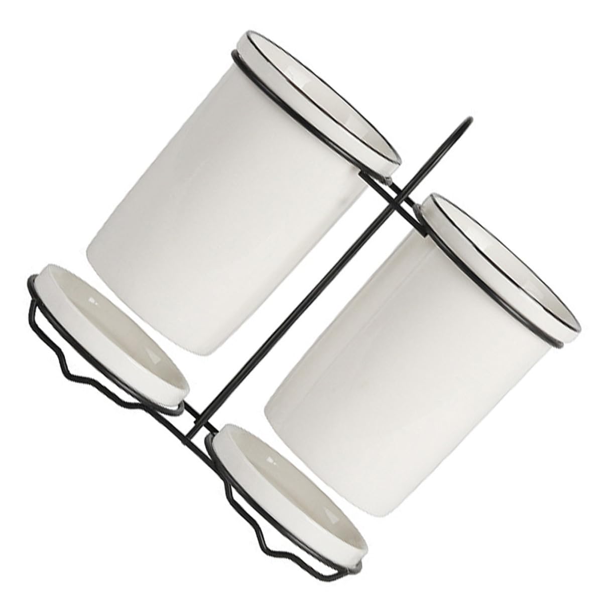 Support à Baguettes en Céramique Blanc, Lot de 1 Set de Set, Cuisine