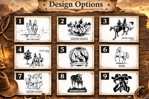 Tabla de Cortar Personalizada con Temática Vaquera, Tablas para Charcutería Cowboy y Cowgirl, Bloques para Picar Occidentales, Accesorios para Cocina de Vaqueros, Tabla para Cortar Caballos Personalizada, Cocina para Cowgirls miniatura 3