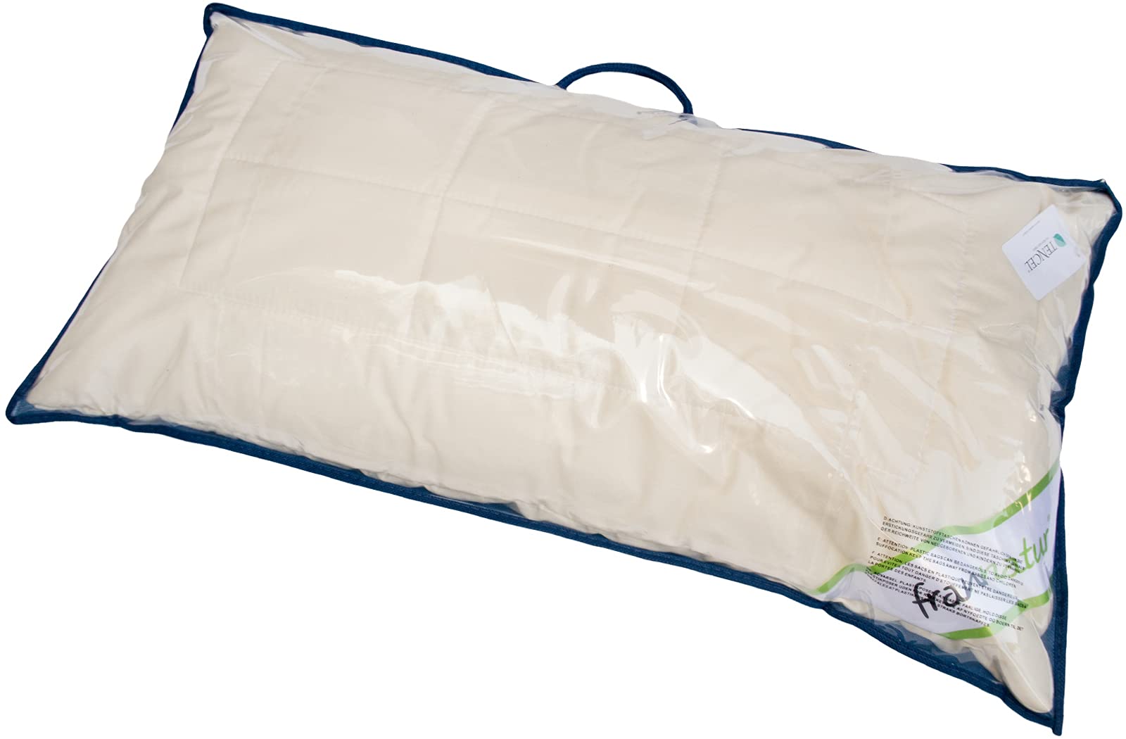 franknatur Kopfkissen 40x80 Lyocell Kissen höhenverstellbar Bio Baumwolle | anpassbare Höhe, weich stützend, Füllung mit Lyocell Tencel, Bezug 100% Bio Baumwolle, atmungsaktiv, waschbar, Oeko-TEX