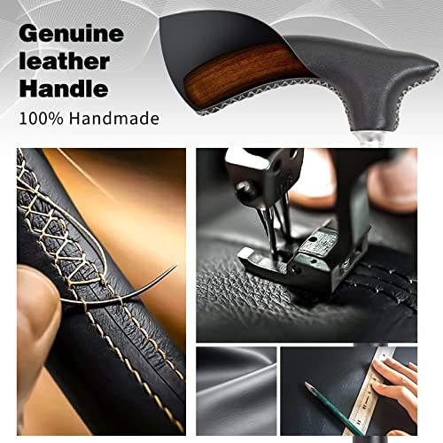 Benecane Walking Cane For Women Folding Cane For Men Fashionable Quad Cane Private Custom Cane Walking Stick With Handcrafted Cow Leather Wood Handle And 3 Replacement Rubber Tips #TOP1