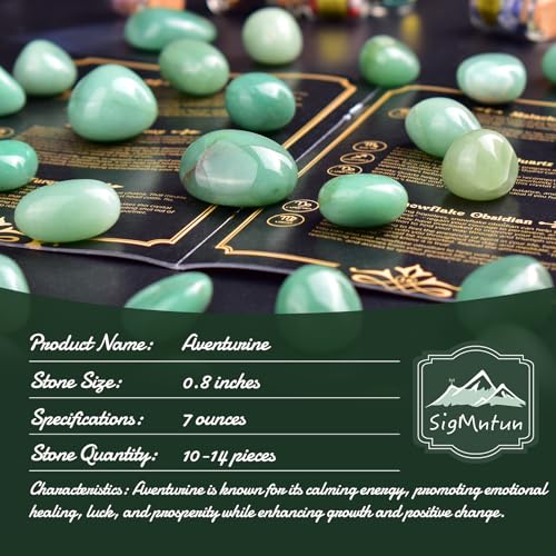 Image of Polished Aventurine Crystal Bulk - 0.8 inch Colorful Tumbled Stone Chips Rocks, 7 oz Crushed Sea Glass Large Stones for Healing, Reiki, Crafting, Home Decor