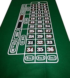 Dunkelgrünes Roulette-Casino-Tuch – Layout – Baize