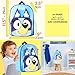 Bluey Mini Backpack for Kids Toddlers, Small Bag 11.5x9 in with Adjustable Straps for Travel Picnic Vacation Gifts for Kids (Blue)