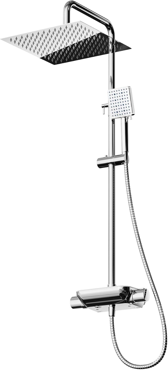 Cobbe Zestaw mikserów prysznicowych Chrome HZT03HW03CH