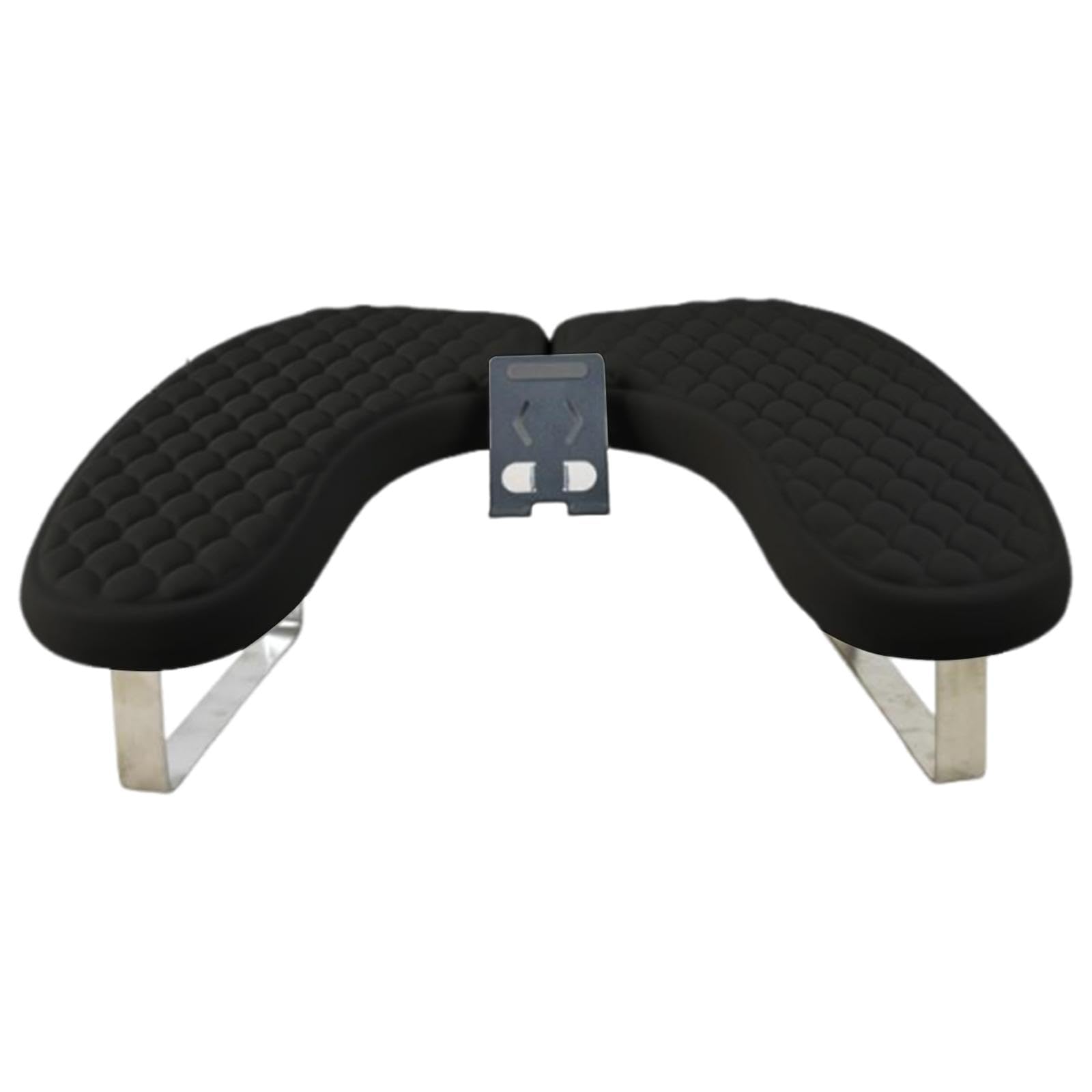 Reposabrazos para Uñas Soporte de Cuero PU Almohada Cómoda Cojín para Salón Portátil con Soporte para Teléfono Y Esponja Adecuado para Mejorar L, Negro
