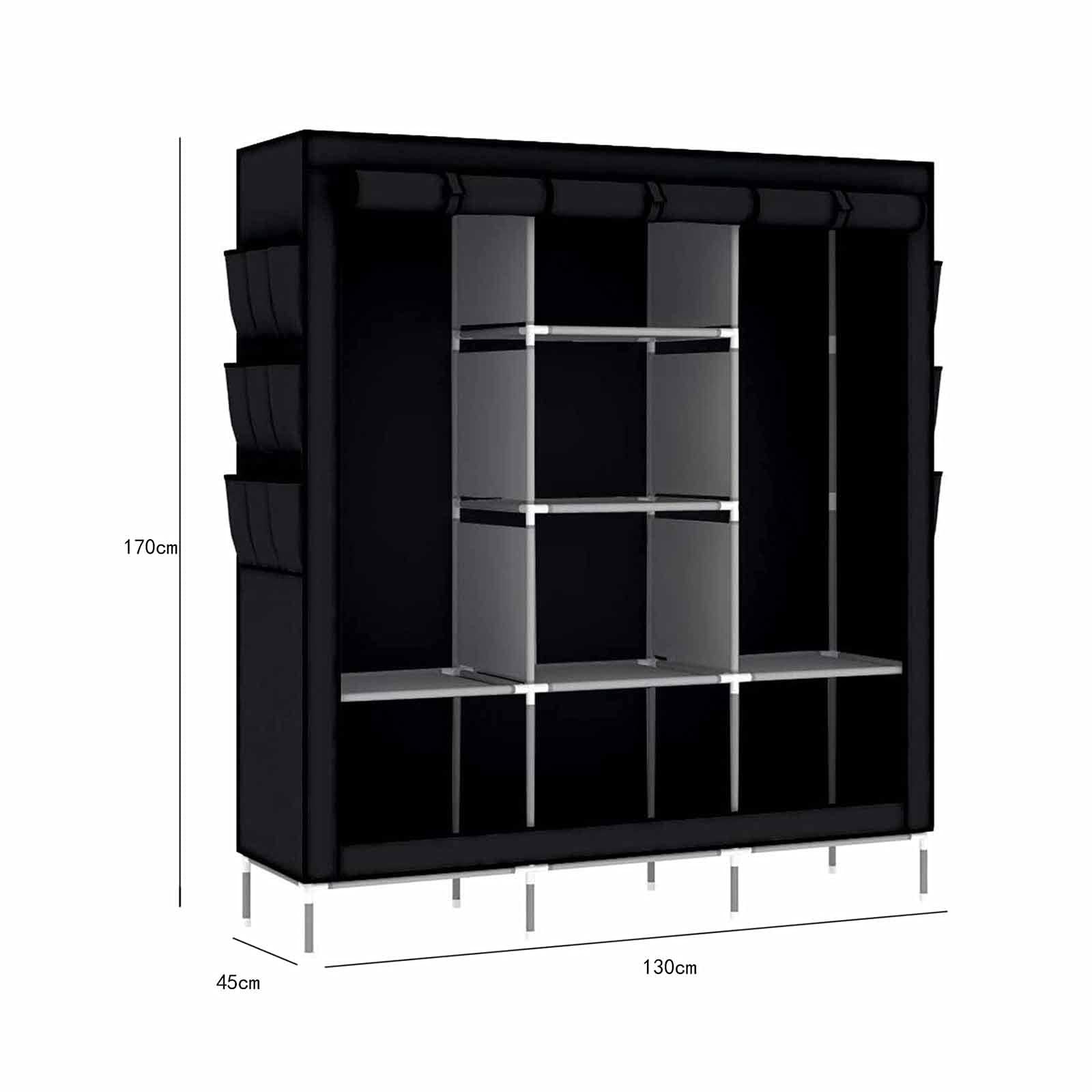 EsEntL Guardaroba in Tessuto Oxford, Scomparti Pieghevoli per Guardaroba per Indumenti, Adatti per spogliatoio della Camera da Letto 170 * 130 * 45 cm (Dimensioni: 170 * 130 * 45 cm, Colore: D)