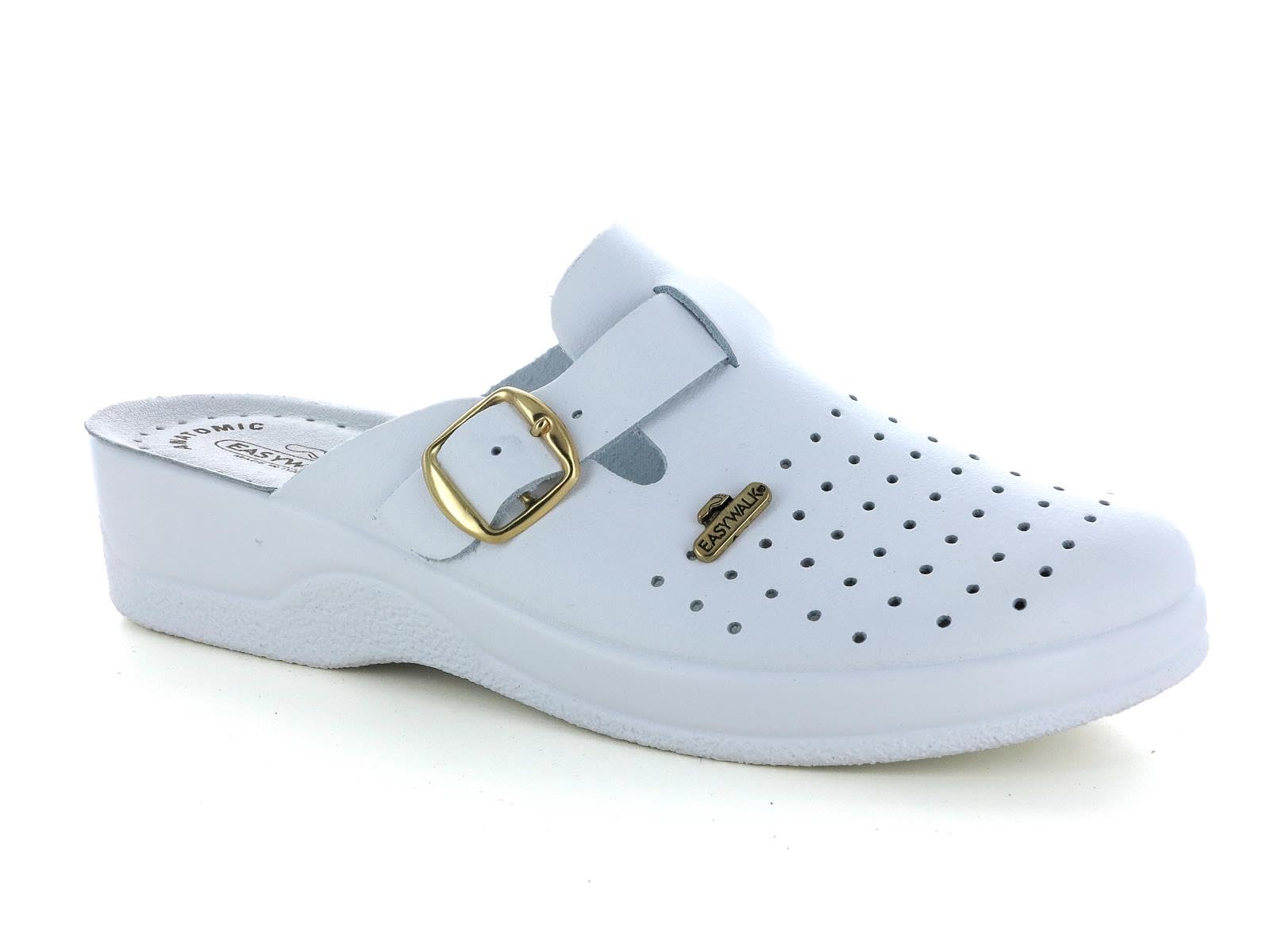 Easywalk 800 Skórzany Chodaki Mule Kapcie Pantofle, Damskie