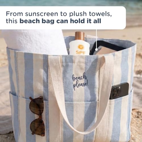 Image of Folkulture Beach Bag | Large Waterproof Beach Tote Bag for Women, Beach Essentials, Travel & Vacation Essentials