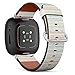 CJBROES Replacement Leather Watch Band, Compatible with Fitbit Versa 3 and Fitbit Sense of Wristband Bracelet Accessory - Colorful line