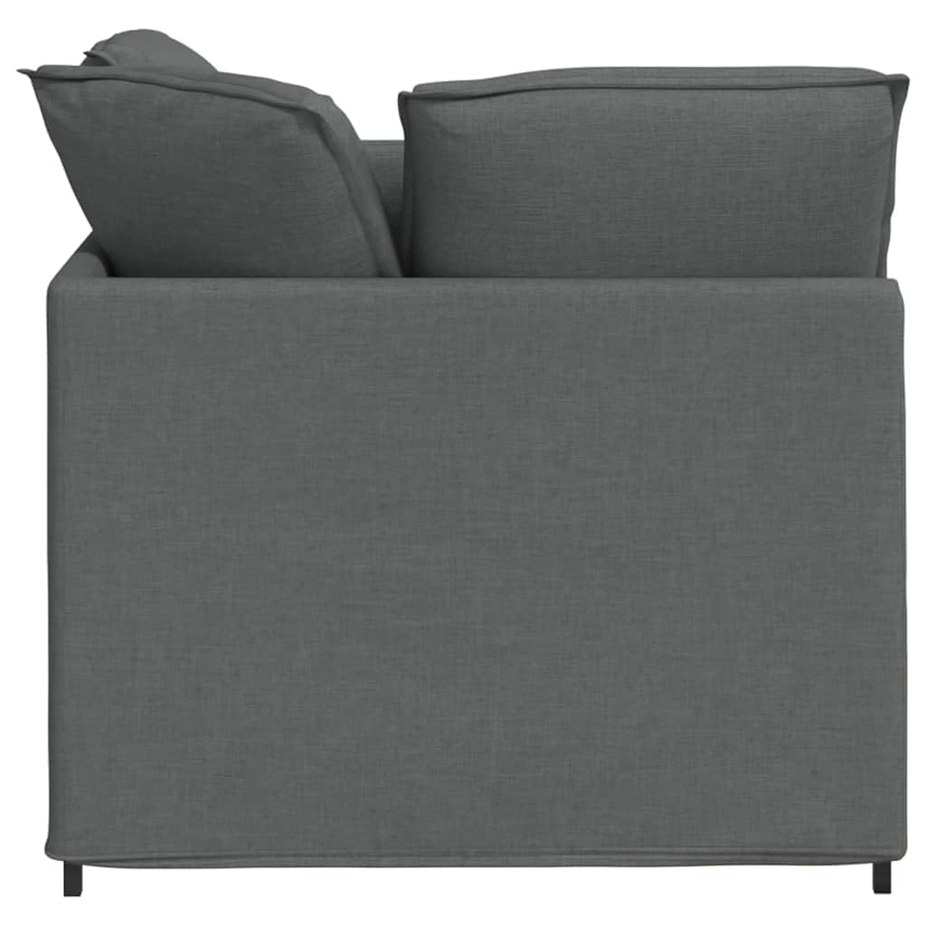 Modułowa sofa z podnóżkiem, materiał ciemnoszary, elastyczny zestaw wypoczynkowy z funkcją spania i skrzynią na pościel, kanapa narożna, rozszerzenie, akcesoria do salonu, salonu i kina